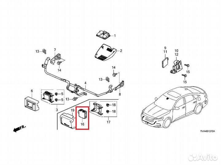 36803-TWA-C12 Радар Honda Accord X USA 2020-2022