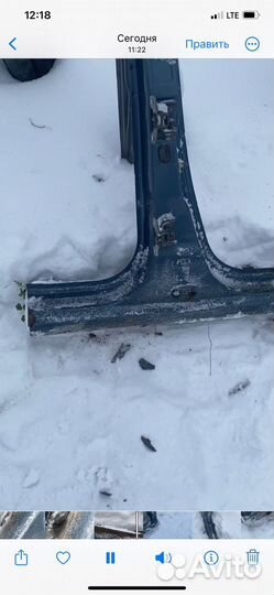 Порог со стойкой лада ларгус