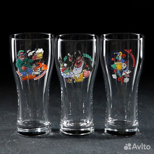 Бокал для пива «По пивку», 500 мл, рисунок микс