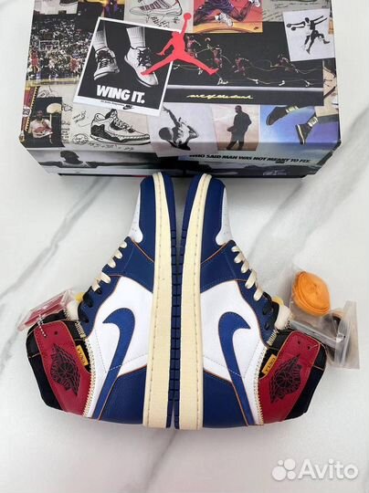 Кроссовки Nike Jordan 1 High OG Union - Storm Blue