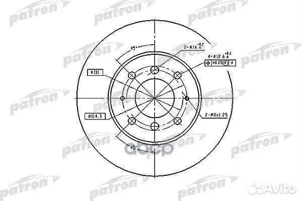 Диск тормозной передн mitsubishi: galant VI 96