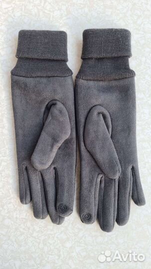 Перчатки женские замша и кожа новые