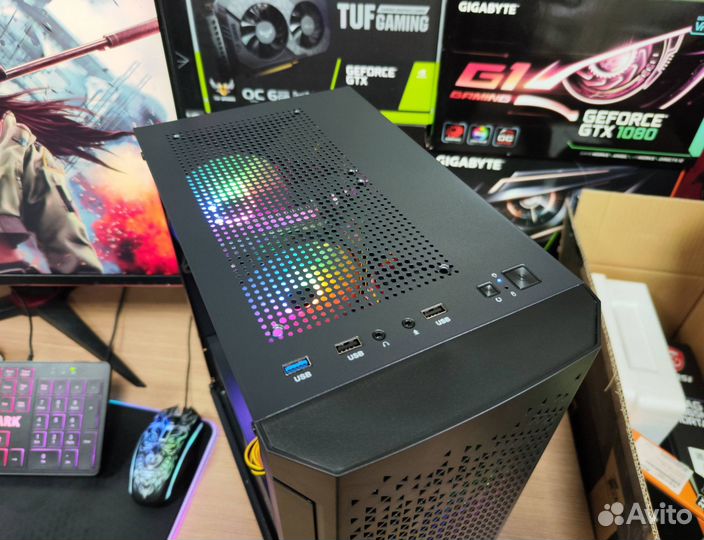 Игровой пк Intel Core i3-10100f/ 8Gb видеокарта