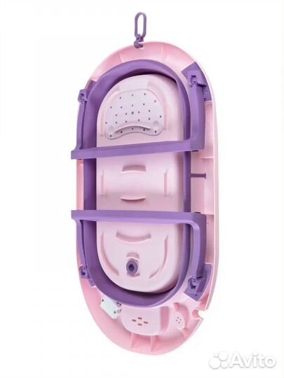 Складная детская ванночка с матрасом и термометром