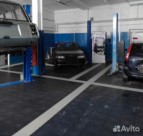 Напольная модульная плитка пвх для автомойки