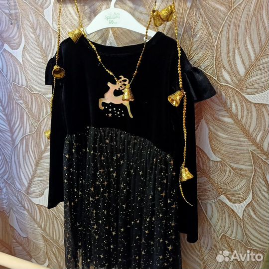 Новогоднее платье для девочки 4-5 лет