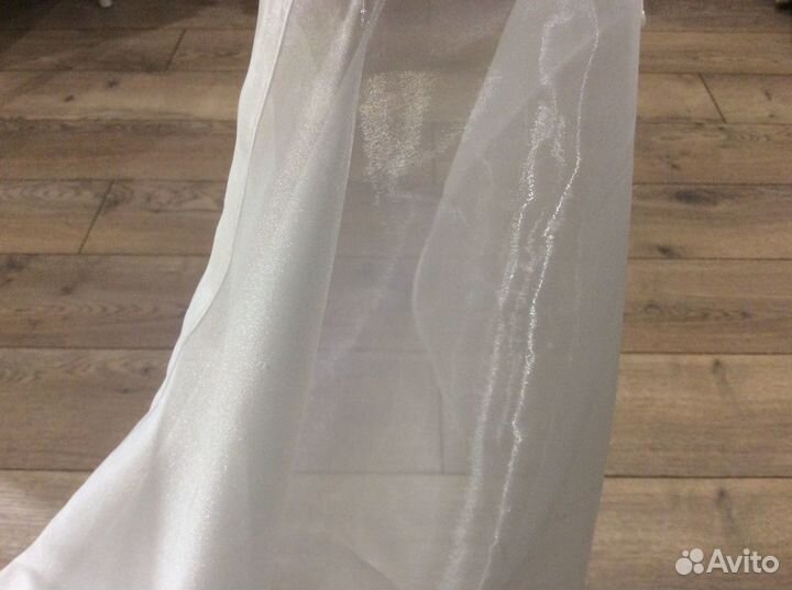 Тюль органза готовая, цвет айвори, 6,86 метров
