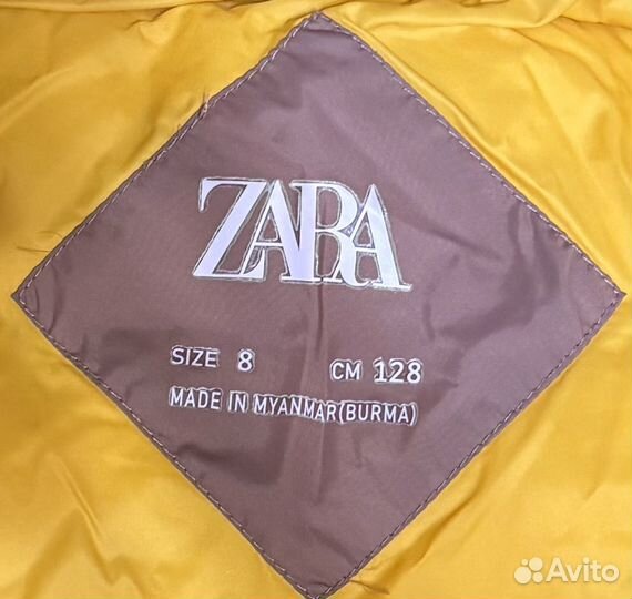 Куртка зимняя zara 128 сантиметров, для девочки