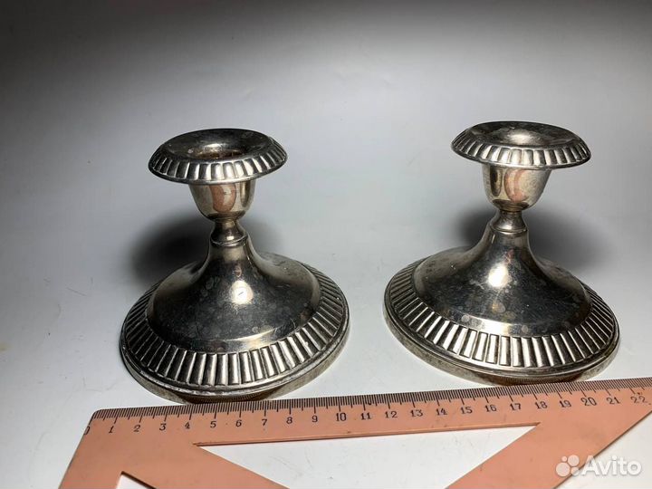 Винтажные подсвечники парные металл