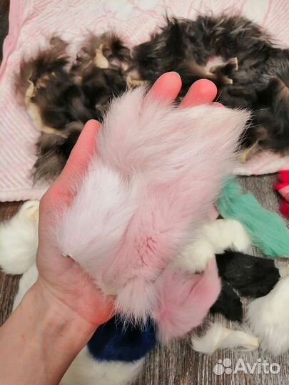 Кусочки меха нахлыстовый набор