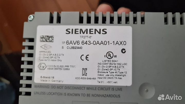 Панель Оператора Siemens Simatic TP277 6