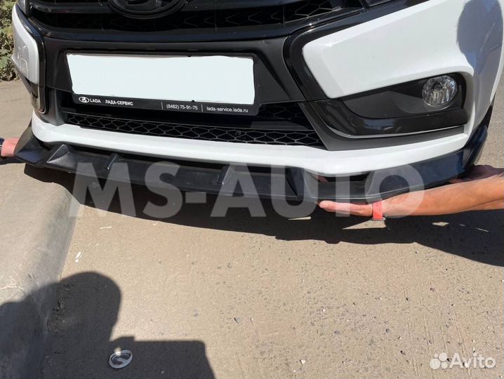 Губа на бампер веста тюнинг