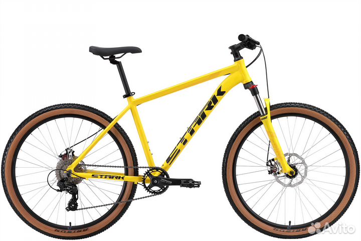 Велосипед Stark'24 Hunter 27.2 D желтый/темно-серы