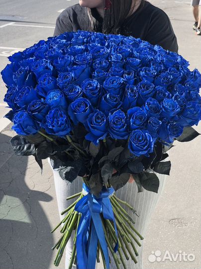 101шт Синий Роза