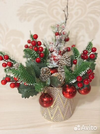 Новогодняя композиция на стол