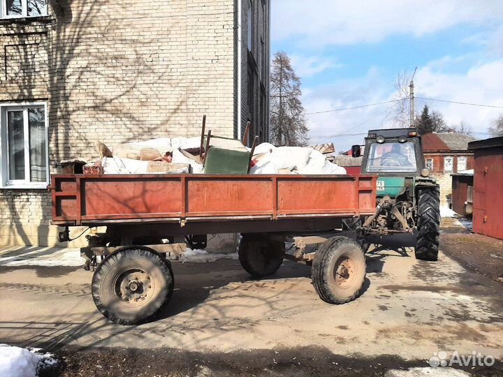 Вывоз мусора газель или тракторная телега