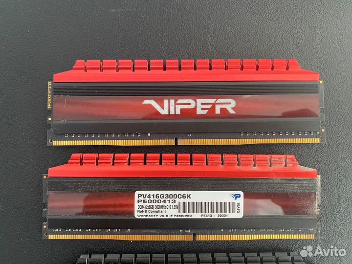 Оперативная память ddr4 8gb patriot Viper