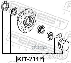 Подшипник ступичный передний ремкомплект KIT211F