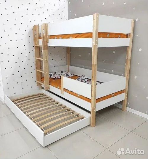 Двухъярусная кровать Джой с ящиком