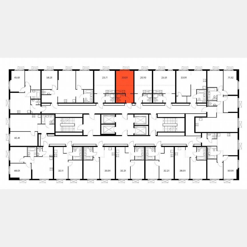 Квартира-студия, 20,1 м², 18/38 эт.