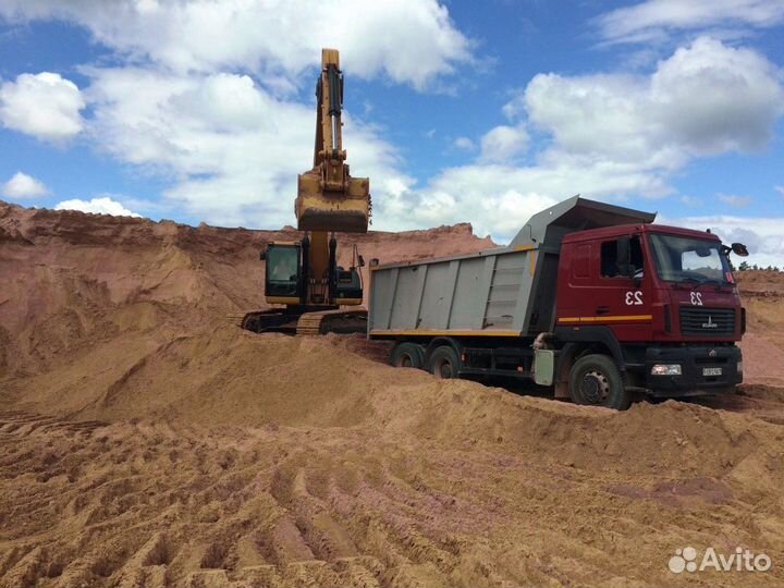 Песок сеяный с доставкой от 3кубов