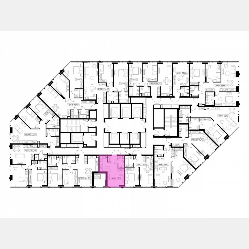Квартира-студия, 27 м², 31/55 эт.