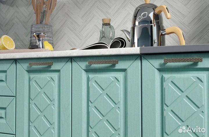 Кухня Агава Белая/Мята 1,6м