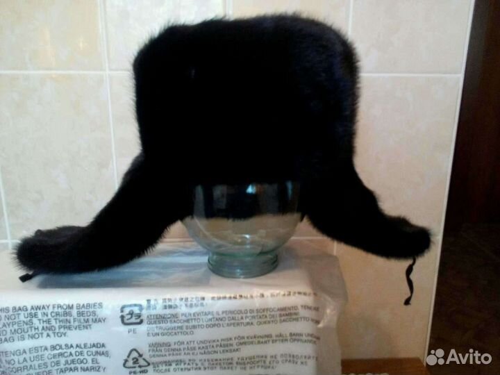 Норковая шапка мужская новая