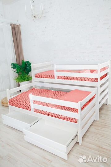 Кроватка берёза от 2х лет с доп. местом матрешка э
