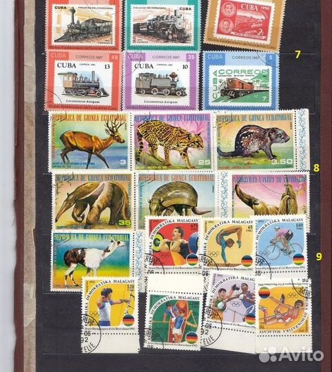 Гашеные марки мира н