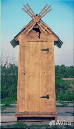 Уличный туалет с декором тпп 852