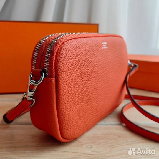 Сумка кроссбоди Hermes натуральная кожа новая