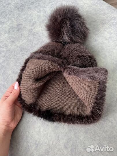 Шапка норковая женская