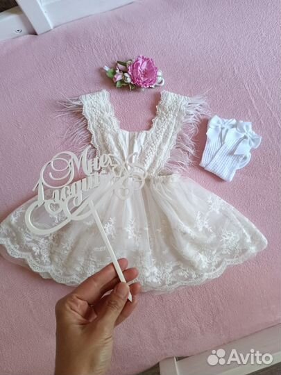 Праздничное платье для девочки на годик 80-86
