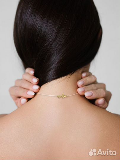 Леска на шею размер 45 желтое золото 585 проба