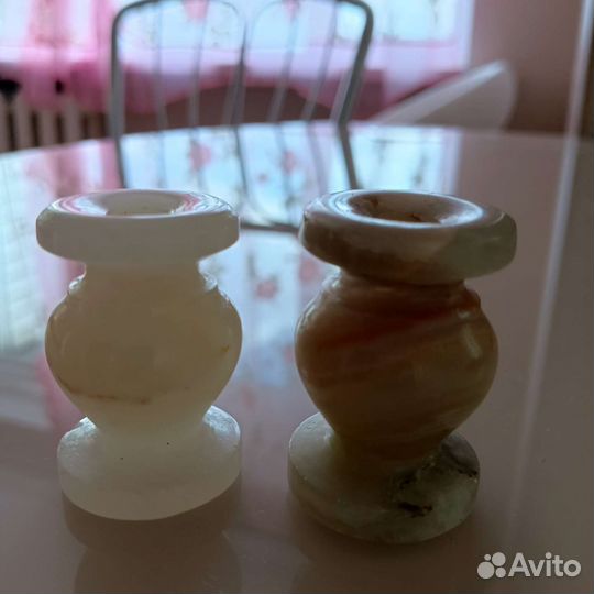 Подсвечник из натурального оникса