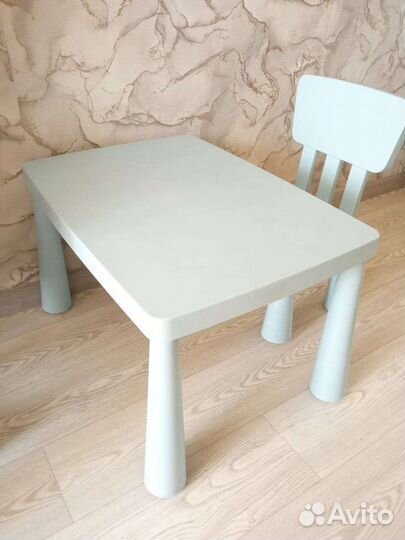 Детский стол и стул IKEA маммут