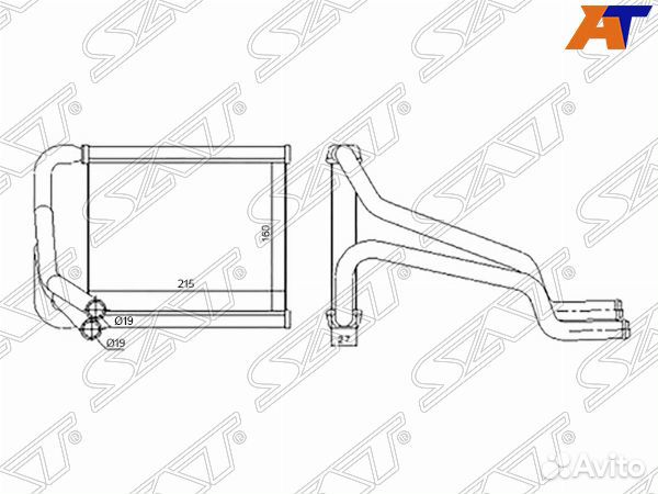 Радиатор отопителя салона KIA ceed