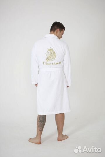 Именной халат махра 100 хлопок