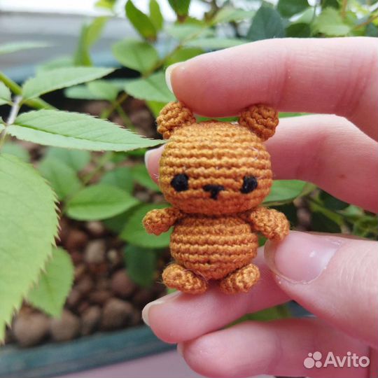 Вязанные панда мишка - брелок