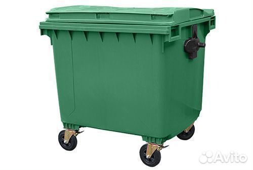 Контейнер для мусора 1100 л зеленый