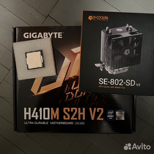 Комплект lga1200: i3 10100f h410 16gb кулер