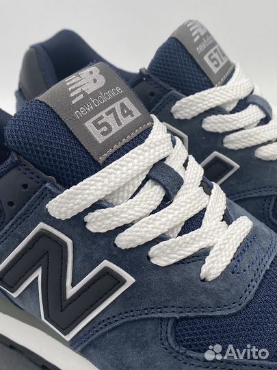 Кроссовки New Balance 574 Navy White (Premium)