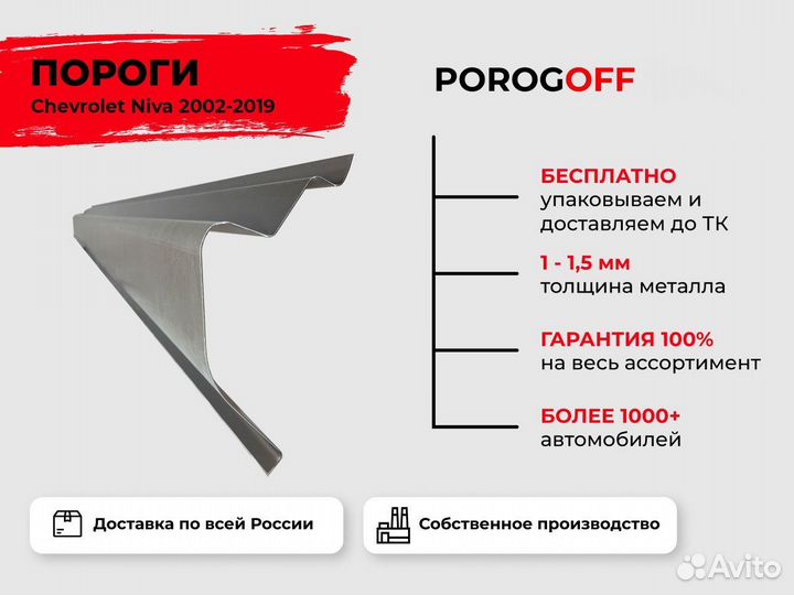 Ремонтные пороги Chevrolet Niva