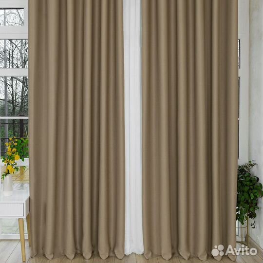 Портьеры блэкаут Марсель Корица шторы