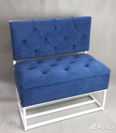 Банкетка со спинкой и ящиком