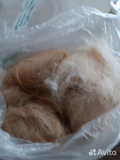 Собачья шерсть почти 400 грамм