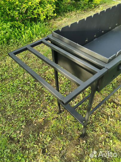 Мангал 4 мм разборный усилен бортами почти вечный