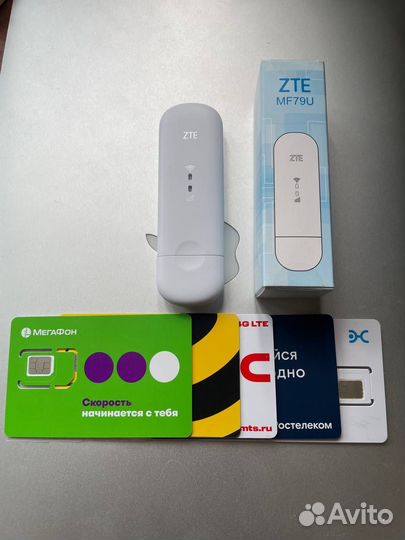 USB Модем/роутер 4G LTE ZTE + сим безлимит