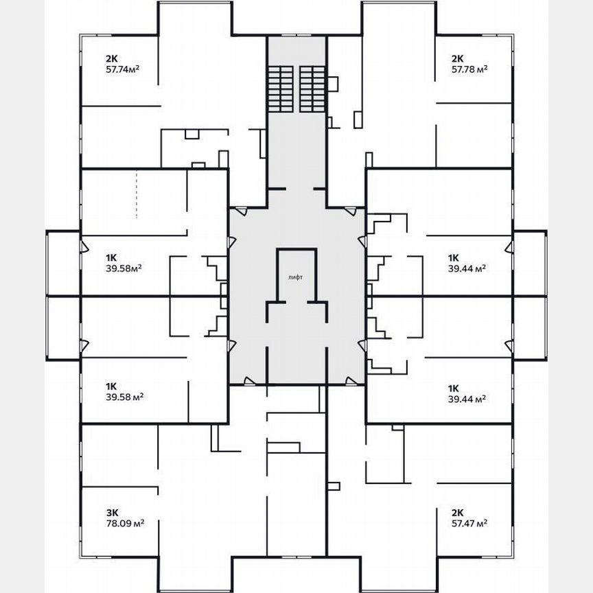 1-к. квартира, 39,6 м², 4/9 эт.